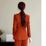 NAVIU 2 Piece Set Business Work Uniform Pants And Blazer Suit Women - Image 2