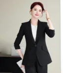 NAVIU 2 Piece Set Business Work Uniform Pants And Blazer Suit Women - Image 5