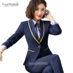 Women's Formal Office Work Pant Suits, Business Lady Uniform, Female - Image 6