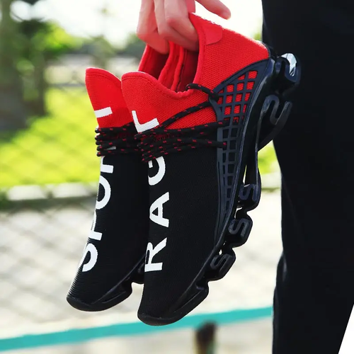 Large Size Summer Damping Women's Running Shoes Men Sport Sneakers