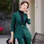 NAVIU Fashion Business Women Work Wear Spring New High Quality Plaid - Image 6