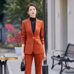 NAVIU Fashion Business Women Work Wear Spring New High Quality Plaid - Image 3