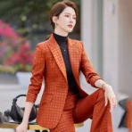 NAVIU Fashion Business Women Work Wear Spring New High Quality Plaid - Image 4
