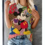 Women T-Shirts Disney Mickey Mouse Print Summer Girls Kawaii Female T - Image 6