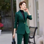 NAVIU Fashion Business Women Work Wear Spring New High Quality Plaid - Image 5