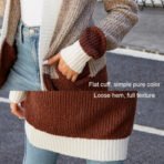Women Casual Mid-Length Hooded Knit Cardigan Jacket, Size: M(Orange - Image 6
