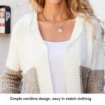 Women Casual Mid-Length Hooded Knit Cardigan Jacket, Size: M(Orange - Image 7