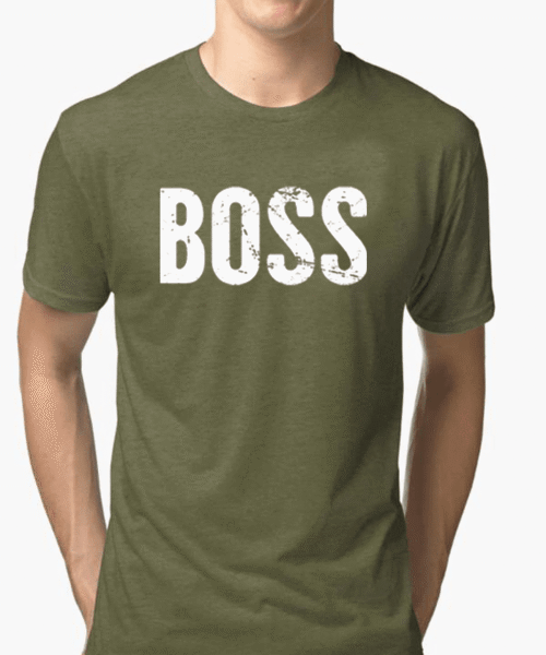 Boss Half Sleeves Melange T-shirt